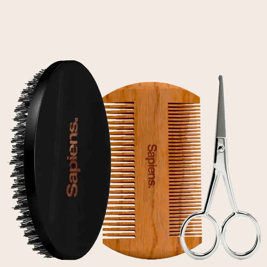 Brosse + Peigne + Ciseaux à Barbe - Sapiens