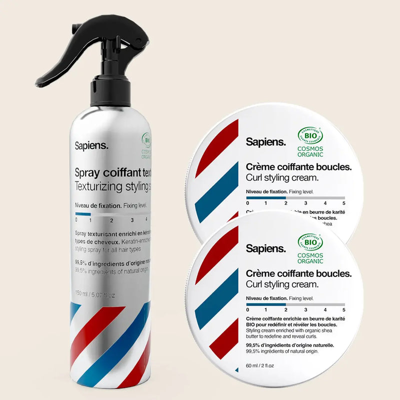 Crème Boucles + Spray Coiffant - Sapiens