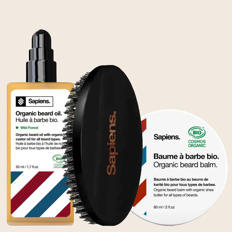 Huile + Baume + Brosse à barbe - Sapiens