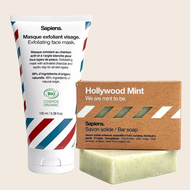 Masque Exfoliant Visage + Savon Hollywood Mint - Sapiens