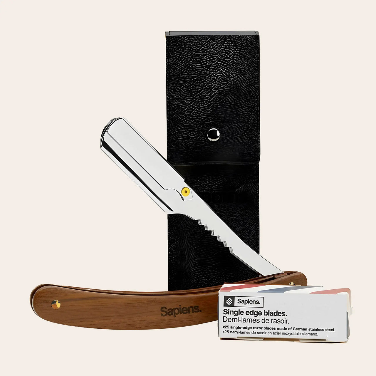 Rasoir de barbier - Bois - Sapiens